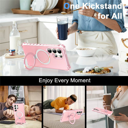 For Samsung Galaxy S26 Ultra Magnetic Case Matte Kickstand Hybrid Phone Cover Small Wavy Edge