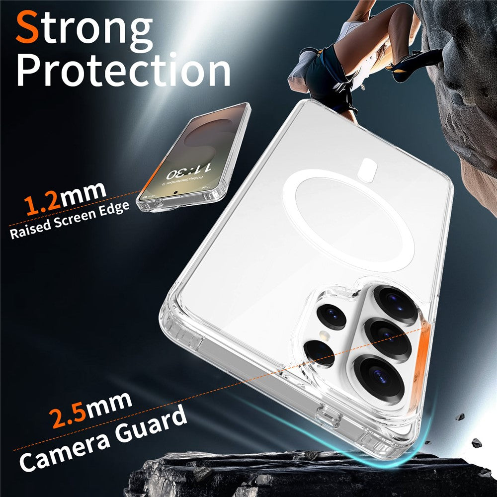 For Samsung Galaxy S26 Ultra Magnetic Case 2.0mm Scratch Resistant TPU + PC Phone Cover