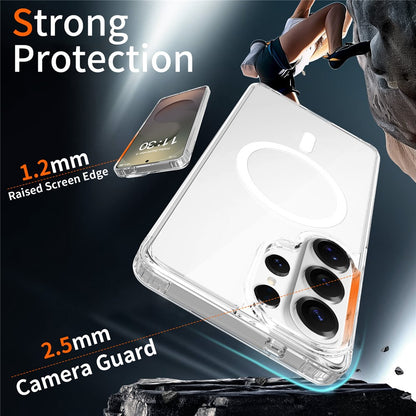 For Samsung Galaxy S26 Ultra Magnetic Case 2.0mm Scratch Resistant TPU + PC Phone Cover