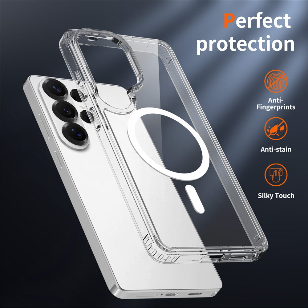 For Samsung Galaxy S26 Ultra Magnetic Case 2.0mm Scratch Resistant TPU + PC Phone Cover