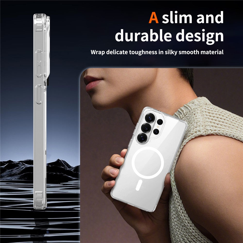 For Samsung Galaxy S26 Ultra Magnetic Case 2.0mm Scratch Resistant TPU + PC Phone Cover