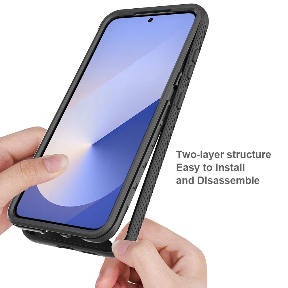 For Samsung Galaxy S26+ Clear Case PC + TPU Phone Back Cover with PET Screen Film
