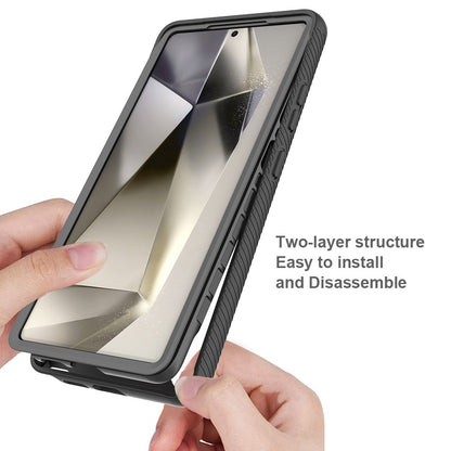 For Samsung Galaxy S26 Ultra Clear Case PC + TPU Phone Back Cover with PET Screen Film