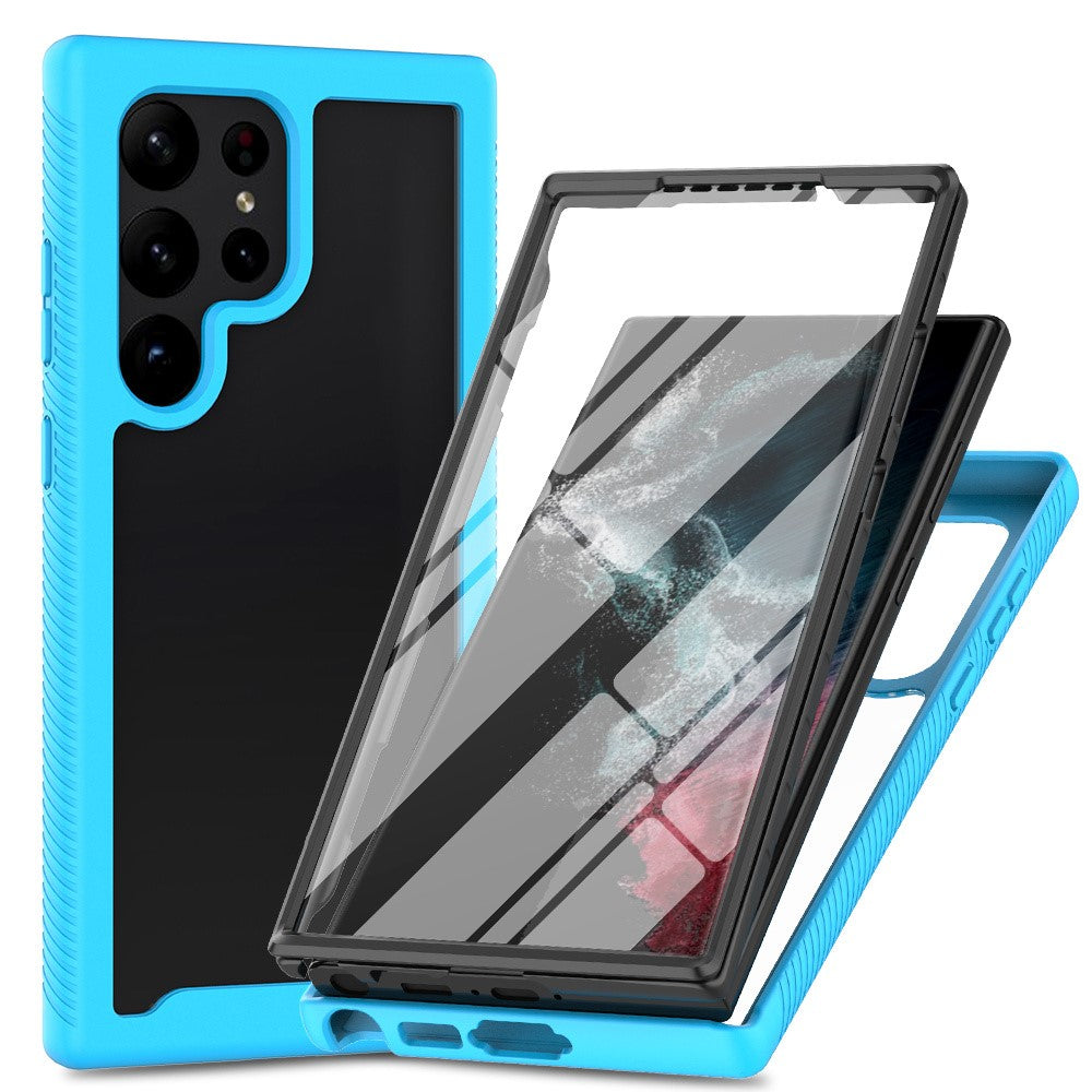 For Samsung Galaxy S26 Ultra Clear Case PC + TPU Phone Back Cover with PET Screen Film