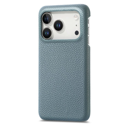 For iPhone 17 Pro Max Case Litchi Texture Leather Coated PC Mobile Back Cover