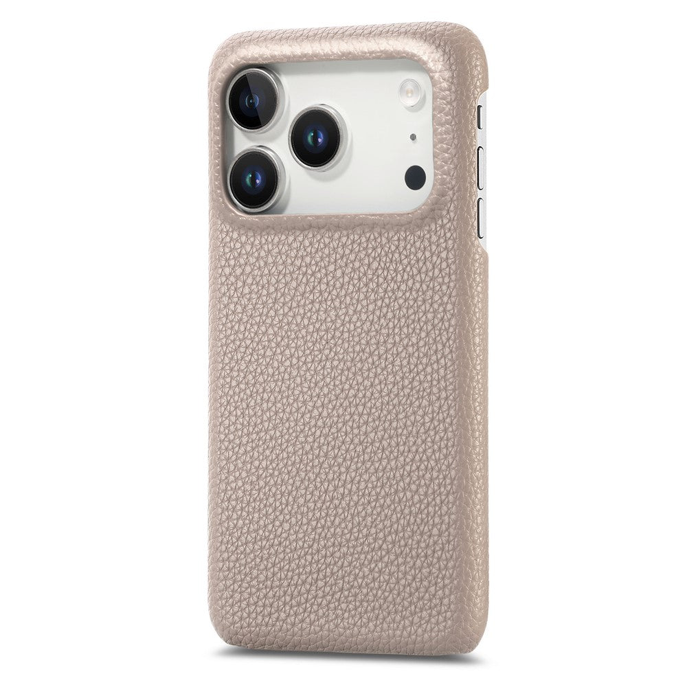 For iPhone 17 Pro Max Case Litchi Texture Leather Coated PC Mobile Back Cover