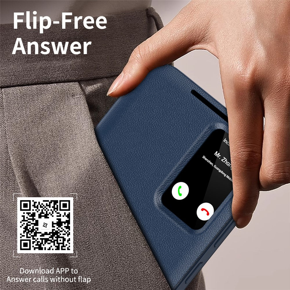 For Samsung Galaxy S26+ Case with Card Holder Smart View Window Leather Phone Cover