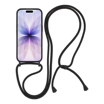 For iPhone 17 Case Liquid Silicone Protective Phone Cover with Crossbody Lanyard