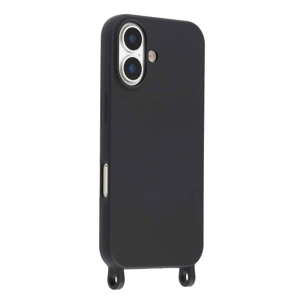 For iPhone 17 Case Liquid Silicone Protective Phone Cover with Crossbody Lanyard