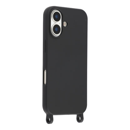 For iPhone 17 Case Liquid Silicone Protective Phone Cover with Crossbody Lanyard