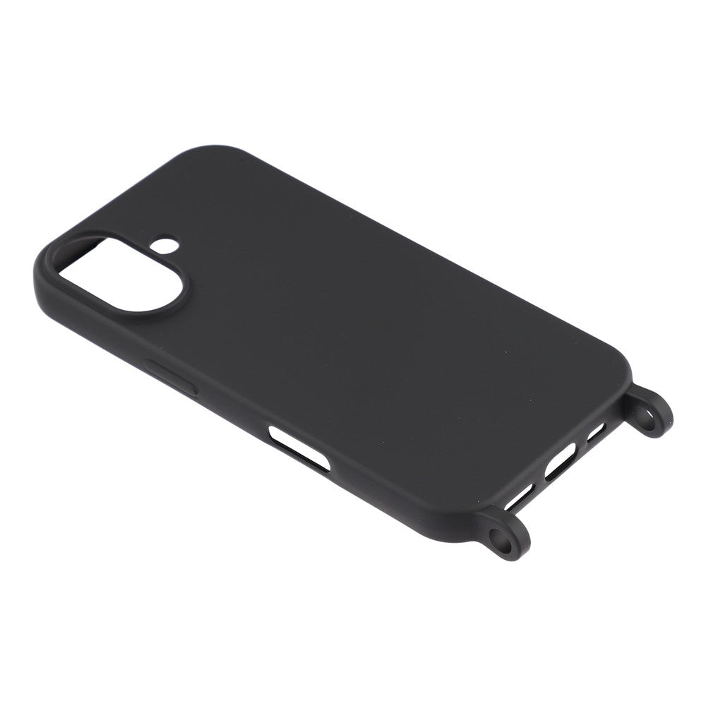 For iPhone 17 Case Liquid Silicone Protective Phone Cover with Crossbody Lanyard
