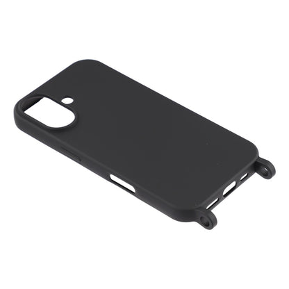 For iPhone 17 Case Liquid Silicone Protective Phone Cover with Crossbody Lanyard