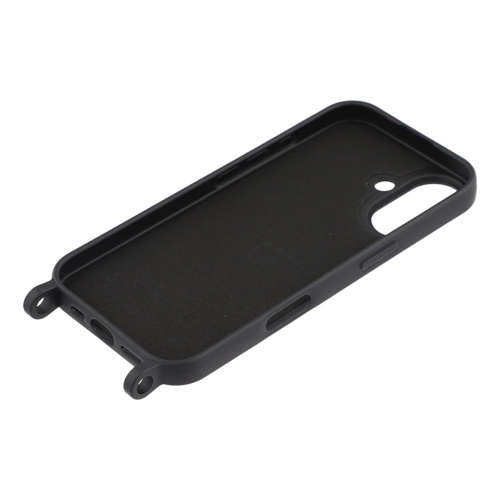 For iPhone 17 Case Liquid Silicone Protective Phone Cover with Crossbody Lanyard