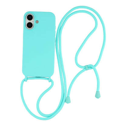 For iPhone 17 Case Liquid Silicone Protective Phone Cover with Crossbody Lanyard