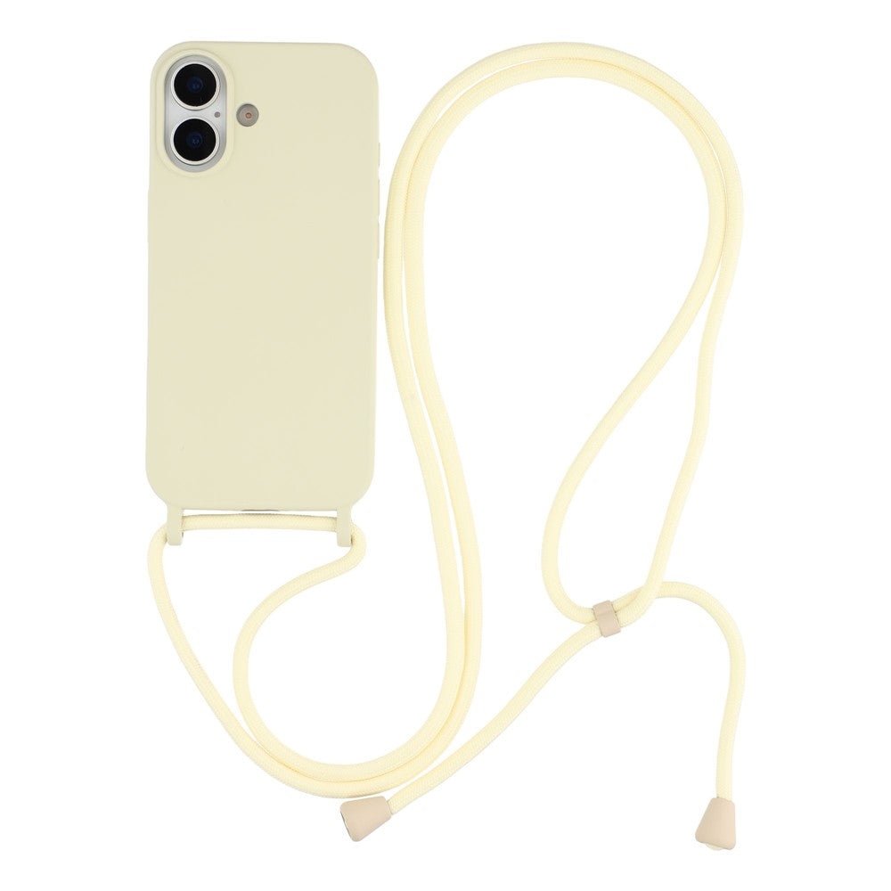 For iPhone 17 Case Liquid Silicone Protective Phone Cover with Crossbody Lanyard