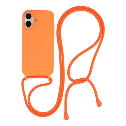 For iPhone 17 Case Liquid Silicone Protective Phone Cover with Crossbody Lanyard