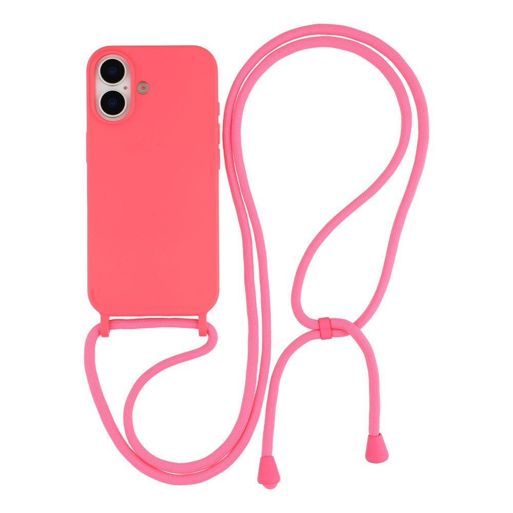 For iPhone 17 Case Liquid Silicone Protective Phone Cover with Crossbody Lanyard