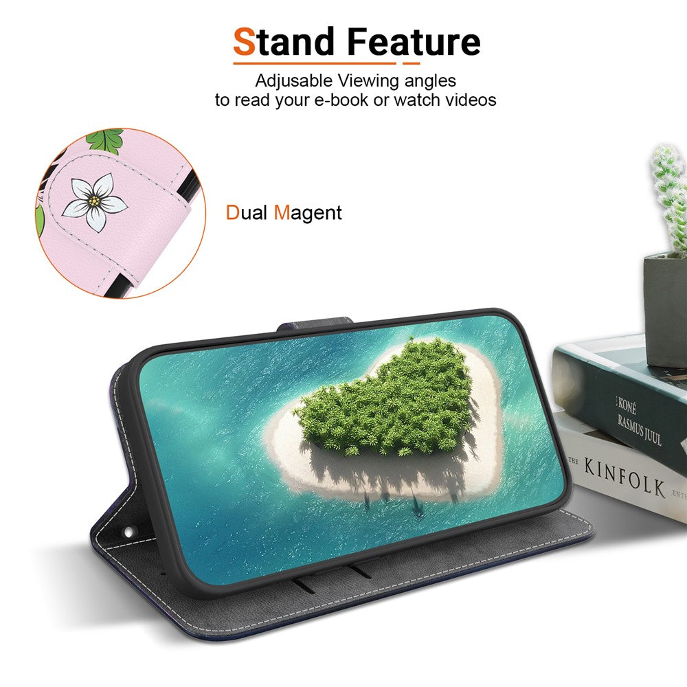 For Samsung Galaxy S26+ Wallet Phone Case Anti-Drop Pattern Printing Leather Flip Cover with Strap