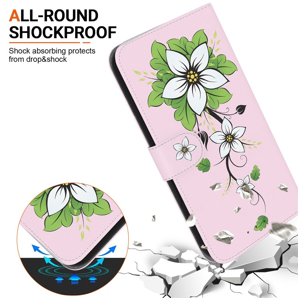 For Samsung Galaxy S26+ Wallet Phone Case Anti-Drop Pattern Printing Leather Flip Cover with Strap
