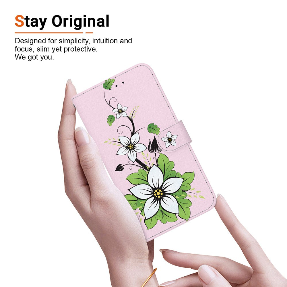 For Samsung Galaxy S26+ Wallet Phone Case Anti-Drop Pattern Printing Leather Flip Cover with Strap