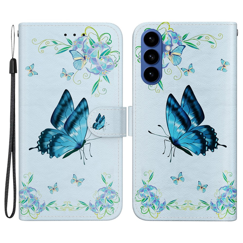 For Samsung Galaxy S26+ Wallet Phone Case Anti-Drop Pattern Printing Leather Flip Cover with Strap