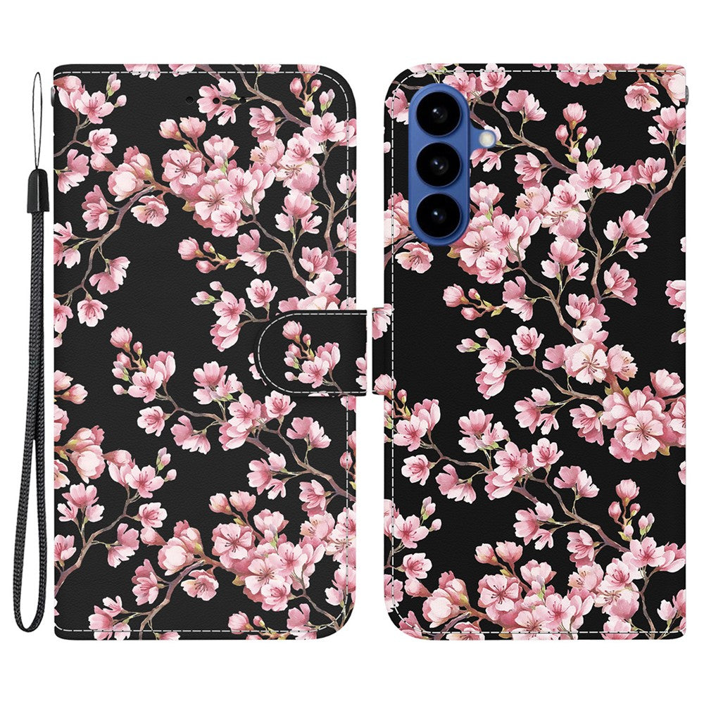 For Samsung Galaxy S26+ Wallet Phone Case Anti-Drop Pattern Printing Leather Flip Cover with Strap