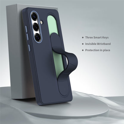 For Samsung Galaxy S26+ Case Customizable Smart Key Control Wristband Kickstand PC + Silicone Phone Cover