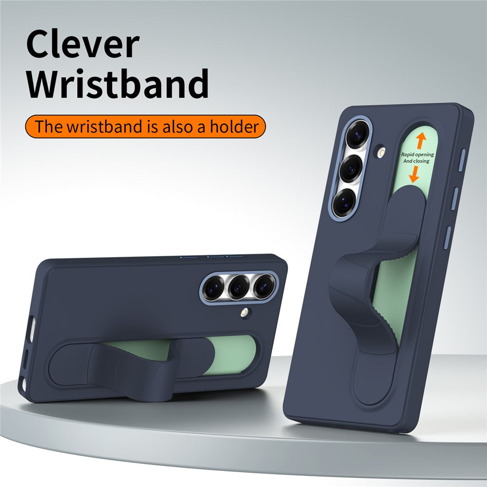 For Samsung Galaxy S26+ Case Customizable Smart Key Control Wristband Kickstand PC + Silicone Phone Cover