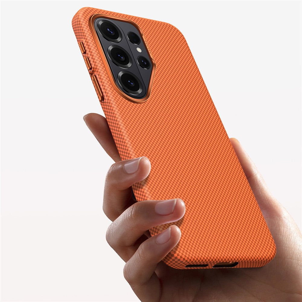SULADA For Samsung Galaxy S26 Ultra Protective Magnetic Case Kevlar Grid Textured Anti Fingerprint PC Phone Cover