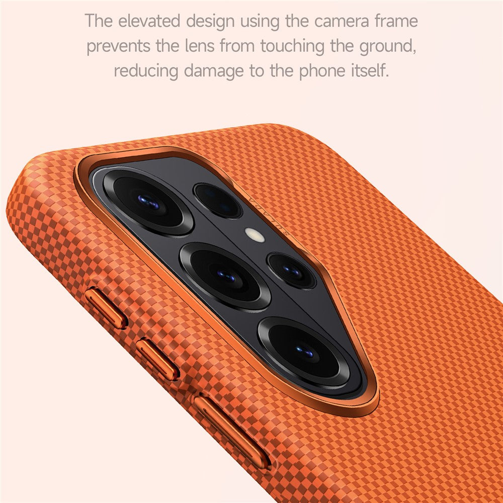 SULADA For Samsung Galaxy S26 Ultra Protective Magnetic Case Kevlar Grid Textured Anti Fingerprint PC Phone Cover