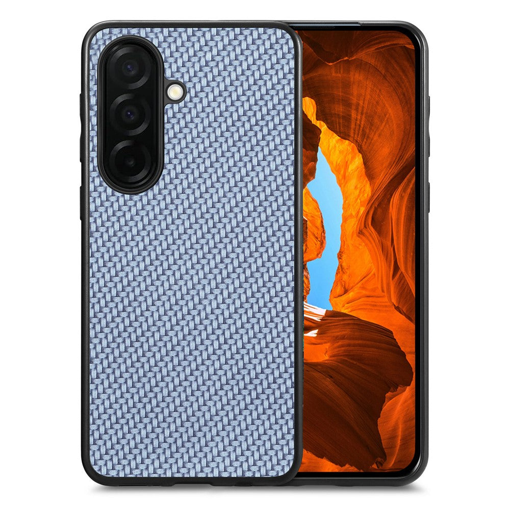 For Samsung Galaxy S26+ Case Carbon Fiber Texture PU Leather + PC + TPU Phone Cover
