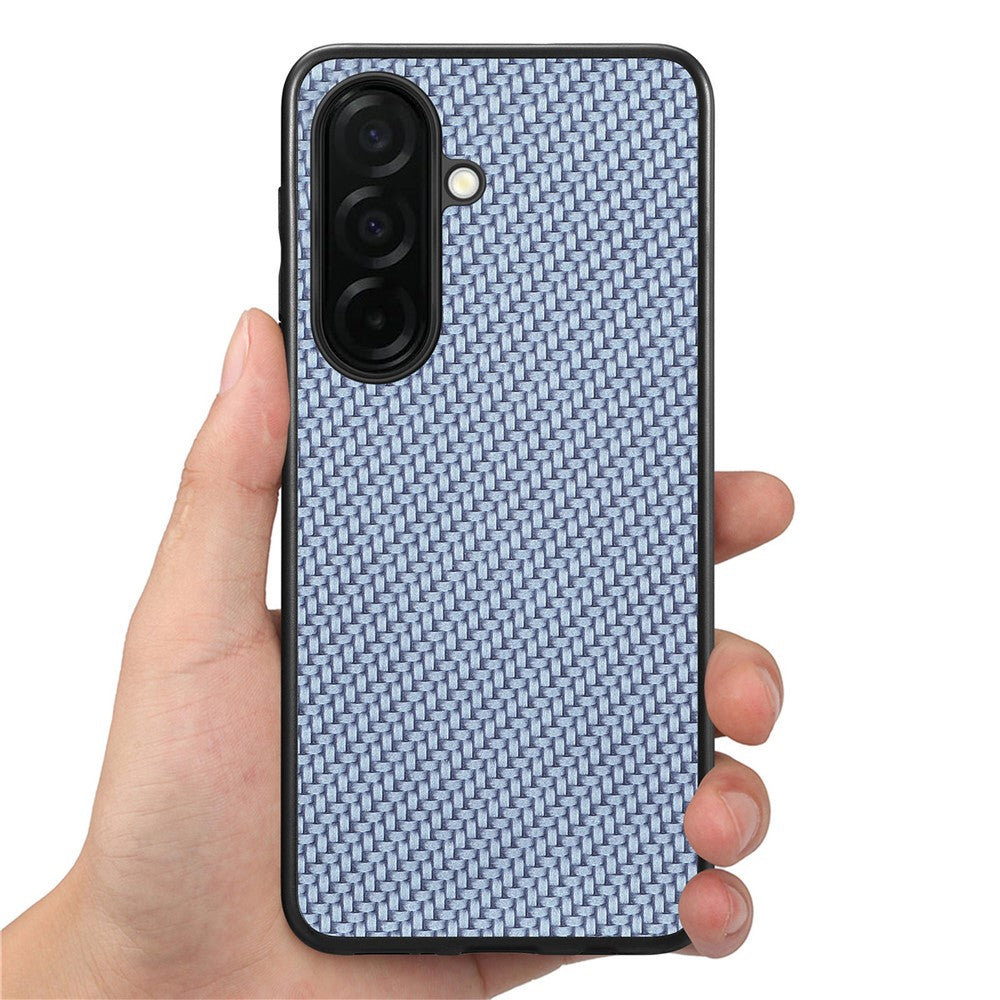 For Samsung Galaxy S26+ Case Carbon Fiber Texture PU Leather + PC + TPU Phone Cover