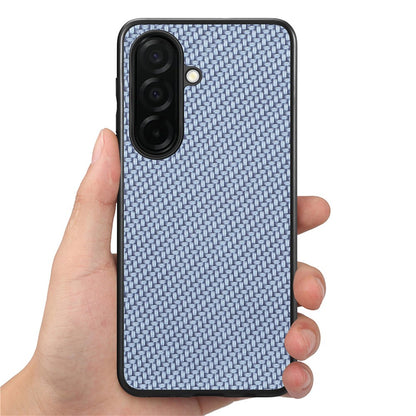 For Samsung Galaxy S26+ Case Carbon Fiber Texture PU Leather + PC + TPU Phone Cover