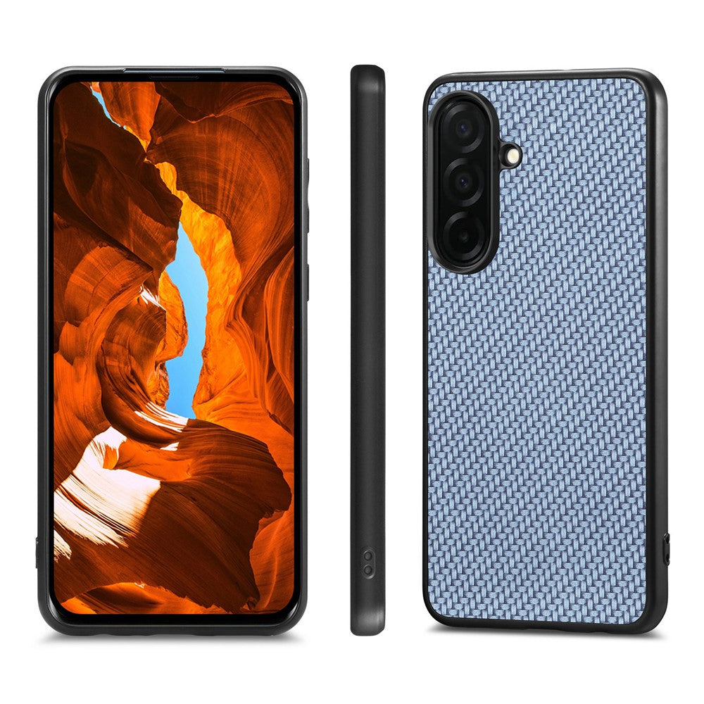 For Samsung Galaxy S26+ Case Carbon Fiber Texture PU Leather + PC + TPU Phone Cover