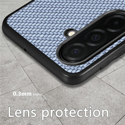 For Samsung Galaxy S26+ Case Carbon Fiber Texture PU Leather + PC + TPU Phone Cover