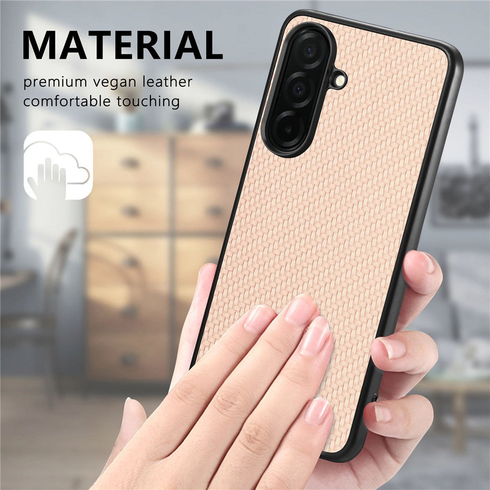 For Samsung Galaxy S26+ Case Carbon Fiber Texture PU Leather + PC + TPU Phone Cover