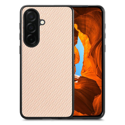 For Samsung Galaxy S26+ Case Carbon Fiber Texture PU Leather + PC + TPU Phone Cover