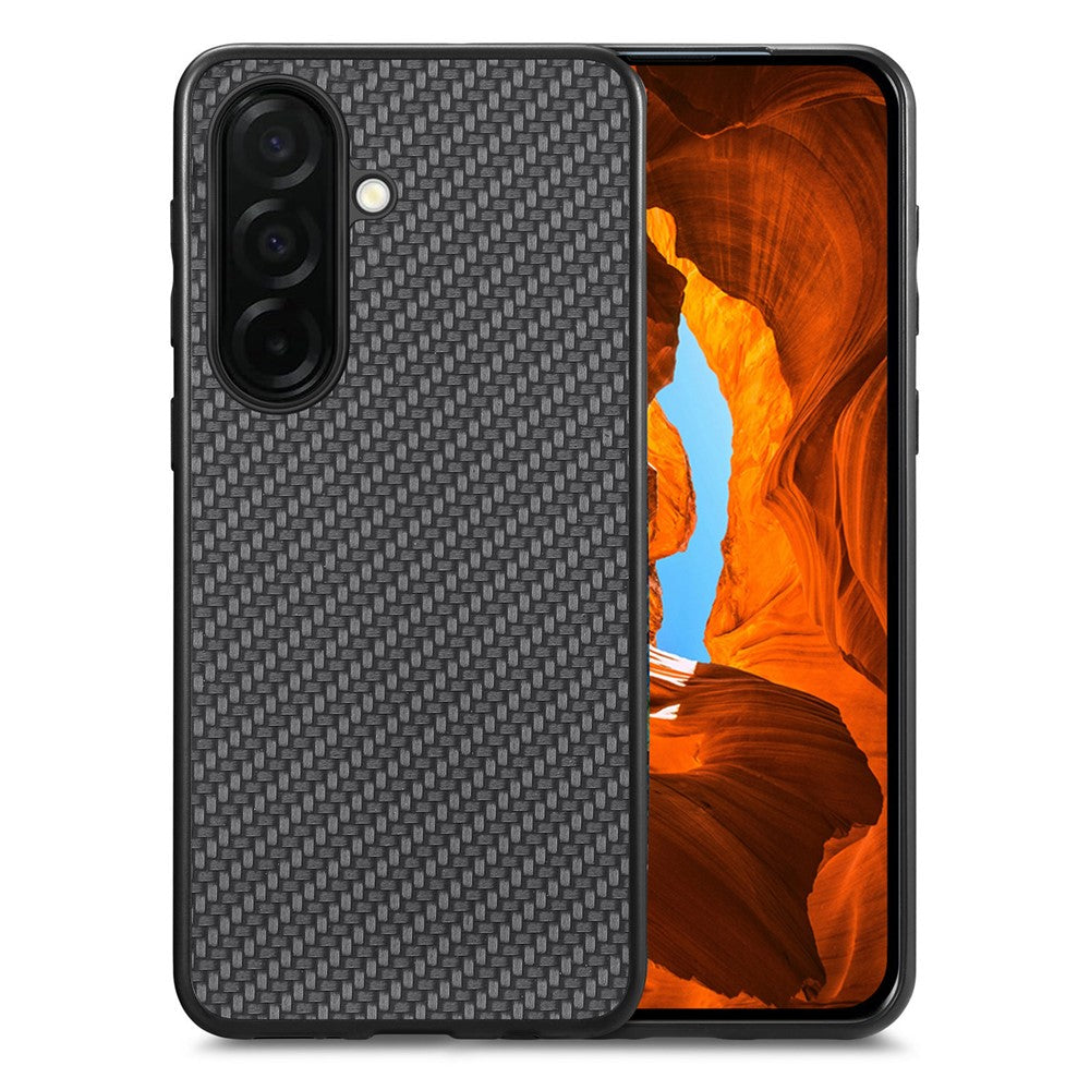 For Samsung Galaxy S26+ Case Carbon Fiber Texture PU Leather + PC + TPU Phone Cover