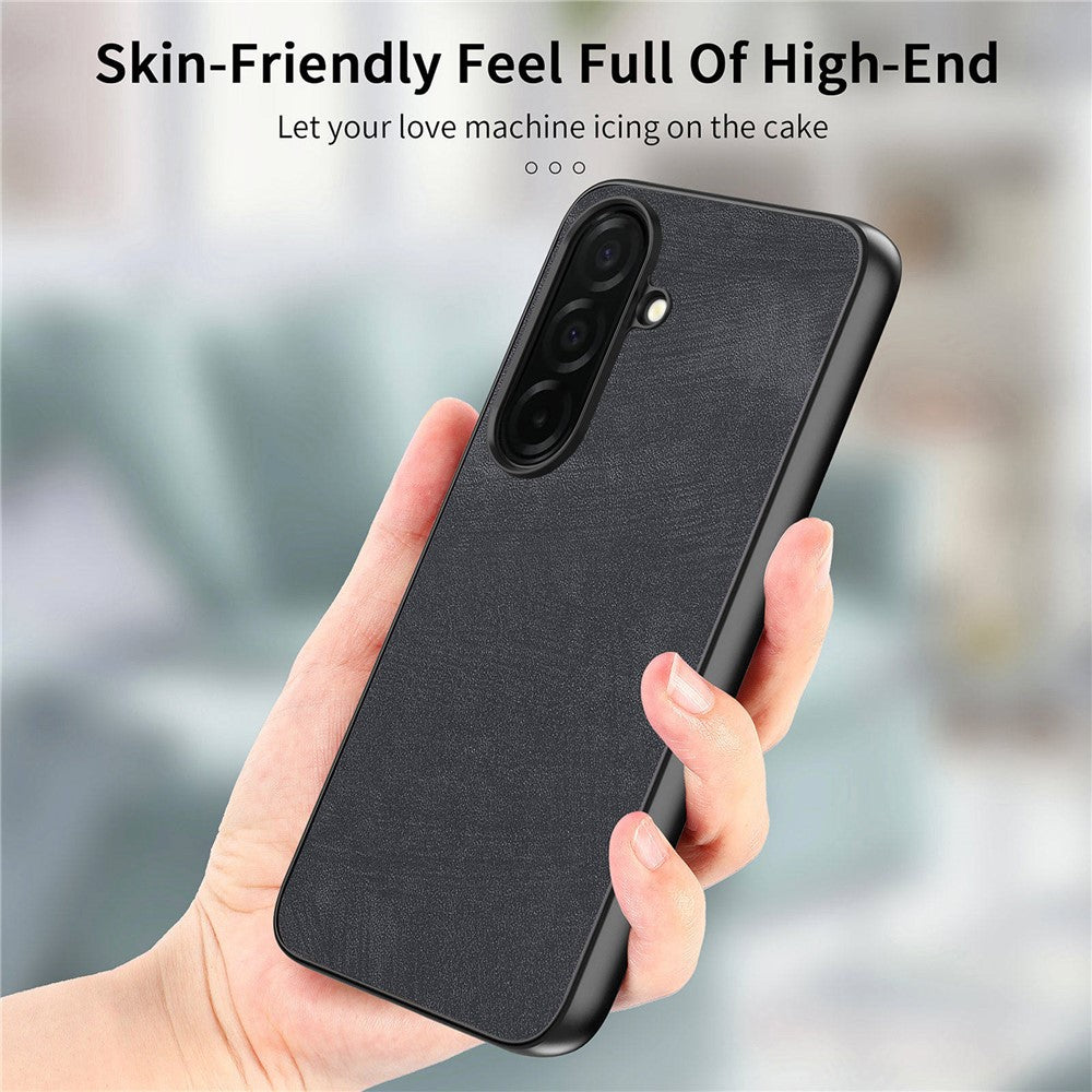 For Samsung Galaxy S26+ Case Shockproof Slim Retro Leather Phone Back Cover