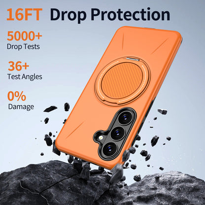 For Samsung Galaxy S26 Ultra Magnetic Case Rotating Kickstand TPU + PC Phone Cover