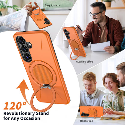 For Samsung Galaxy S26 Ultra Magnetic Case Rotating Kickstand TPU + PC Phone Cover