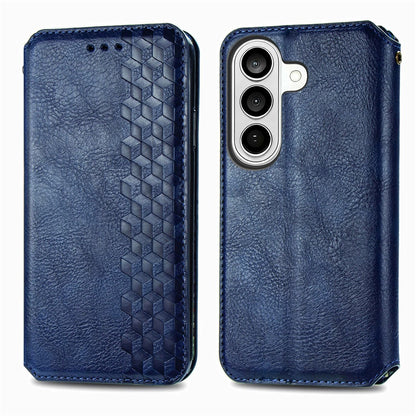 For Samsung Galaxy S26+ Case Rhombus Imprint PU Leather Wallet Phone Cover