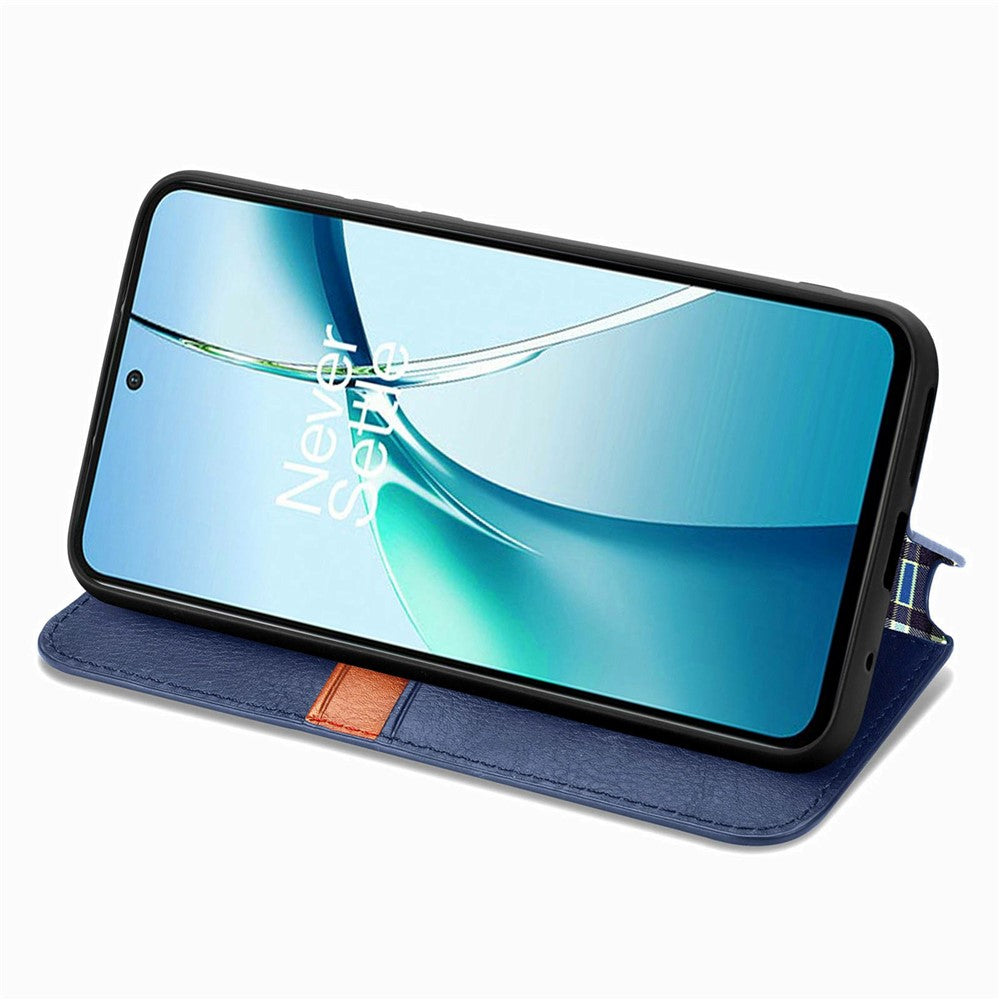 For Samsung Galaxy S26+ Case Rhombus Imprint PU Leather Wallet Phone Cover