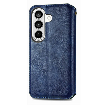 For Samsung Galaxy S26+ Case Rhombus Imprint PU Leather Wallet Phone Cover