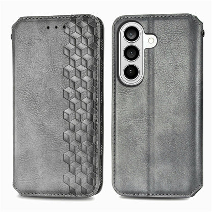 For Samsung Galaxy S26+ Case Rhombus Imprint PU Leather Wallet Phone Cover