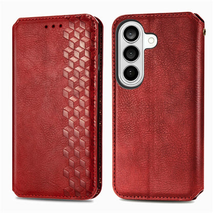 For Samsung Galaxy S26+ Case Rhombus Imprint PU Leather Wallet Phone Cover