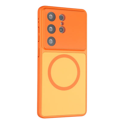 For Samsung Galaxy S25 Ultra Magnetic Case AG Matte Glass Shockproof Phone Cover