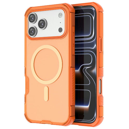 For iPhone 17 Pro Max Magnetic Case Matte Skin Touch TPU PC Anti Drop Phone Cover Compatible with MagSafe