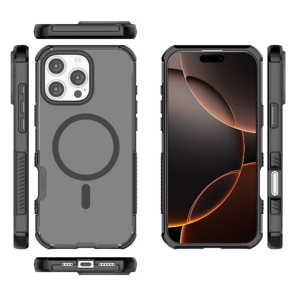 For iPhone 16 Pro Max Magnetic Case Matte Skin Touch TPU PC Anti Drop Phone Cover Compatible with MagSafe