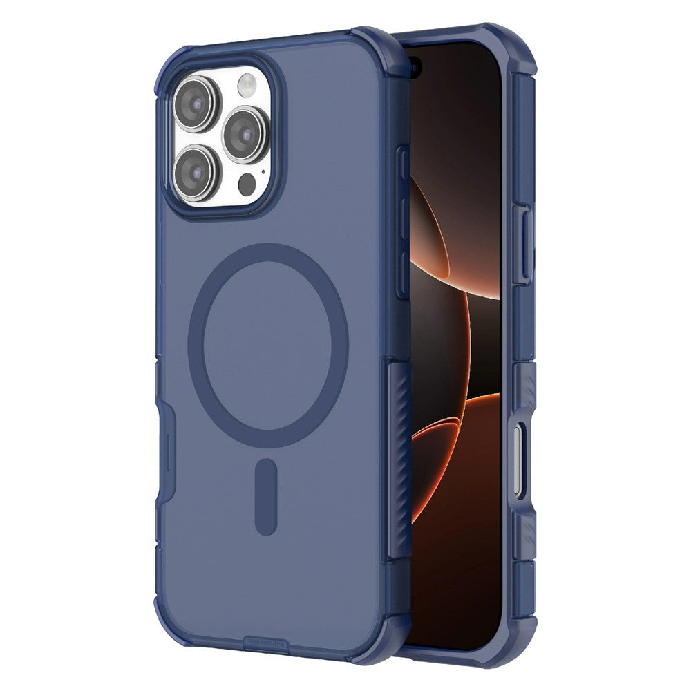 For iPhone 16 Pro Max Magnetic Case Matte Skin Touch TPU PC Anti Drop Phone Cover Compatible with MagSafe
